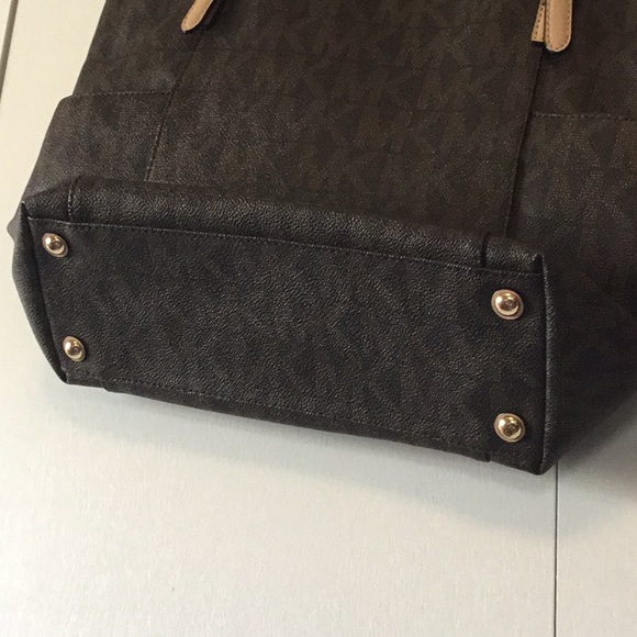 Michael Kors Jet Set East West Top Zip Signature Logo Tote Bag - Picture 3 of 5